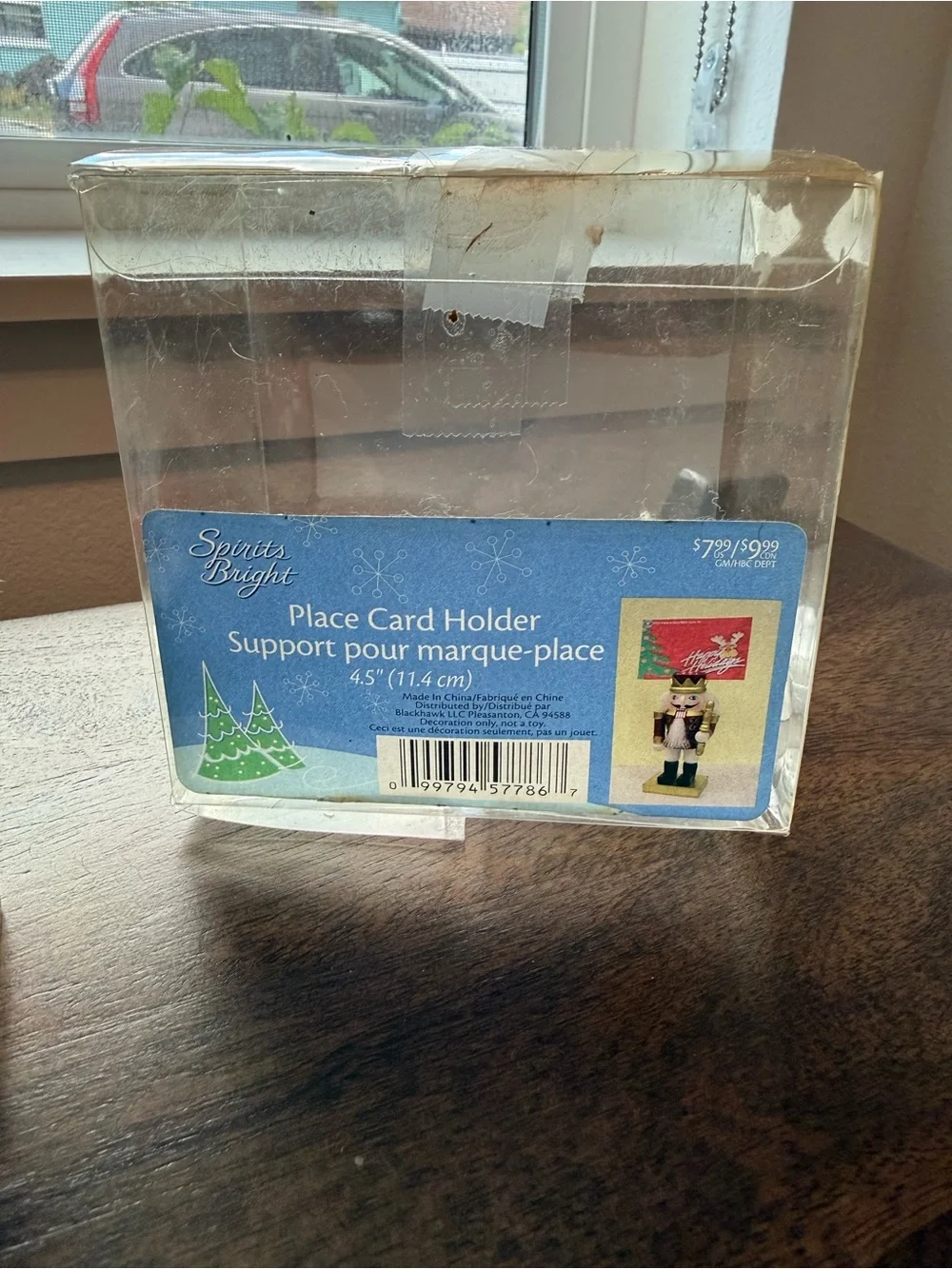 Holiday Nutcracker place card holder  Set - Red, Green, Blue
